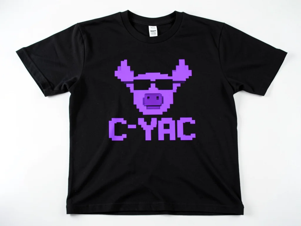 black tee + C-YAC