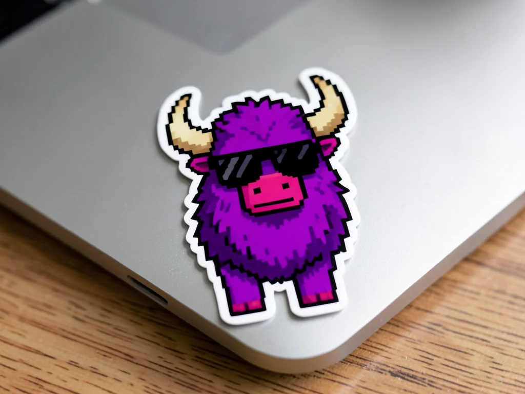 die-cut on laptop