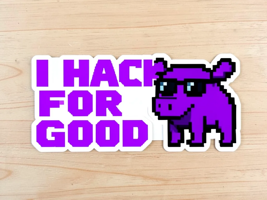 I HACK FOR GOOD sticker