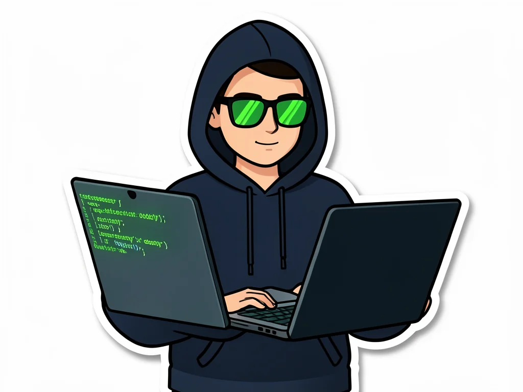 hoodie + laptop yak