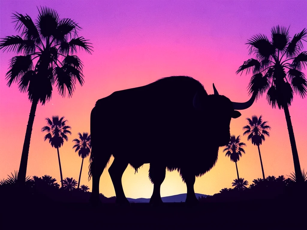 synthwave silhouette