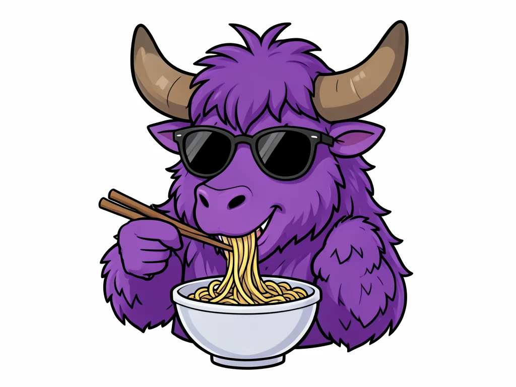 eating noodles