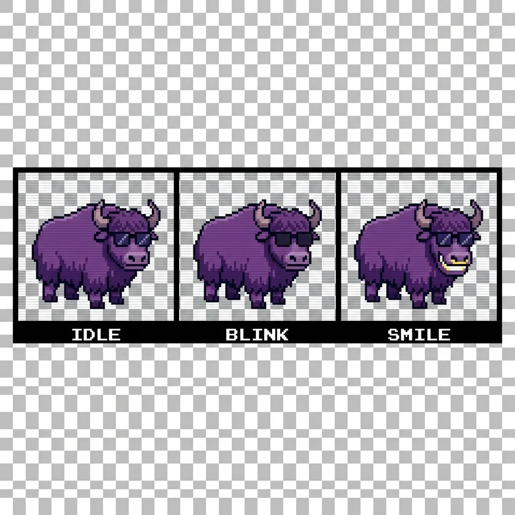 3-frame animation strip